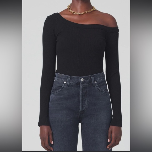 Citizens black ribbed top size small - Picture 3 of 7